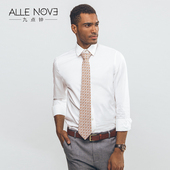 高支威尼斯美式 Allenove男士 扣领 修身 商务纯棉扣领时尚 长袖 白衬衫