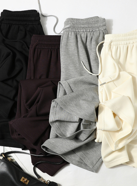 LU家裤王！云柔感卫裤春夏宽松垂感空气层直筒阔腿裤休闲裤长裤女