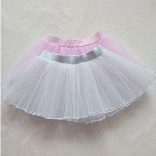 包邮儿童舞蹈服女童蓬蓬纱裙 公主裙芭蕾舞蹈裙少儿表演半身纱裙