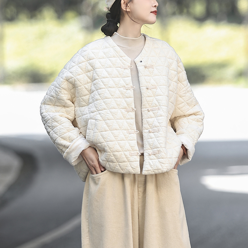 禅意佛系静坐棉衣外套女宽松