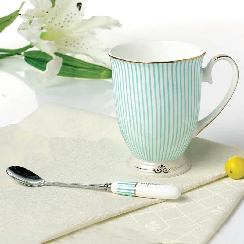 陶瓷带勺欧式风咖啡杯