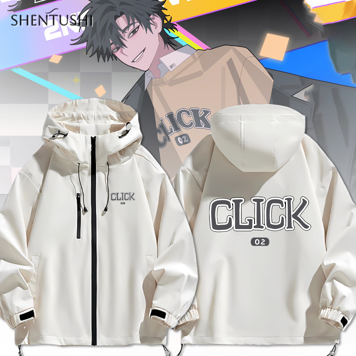 连帽秋冬新款宽松防风冲锋衣