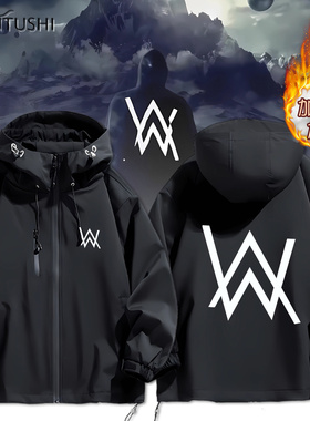 Alan Walker faded艾伦沃克同款冲锋衣男女加棉加厚保暖夹克外套