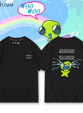 lilalienz4ever外星人表情包动漫周边男女生纯棉夏季短袖T恤衣服