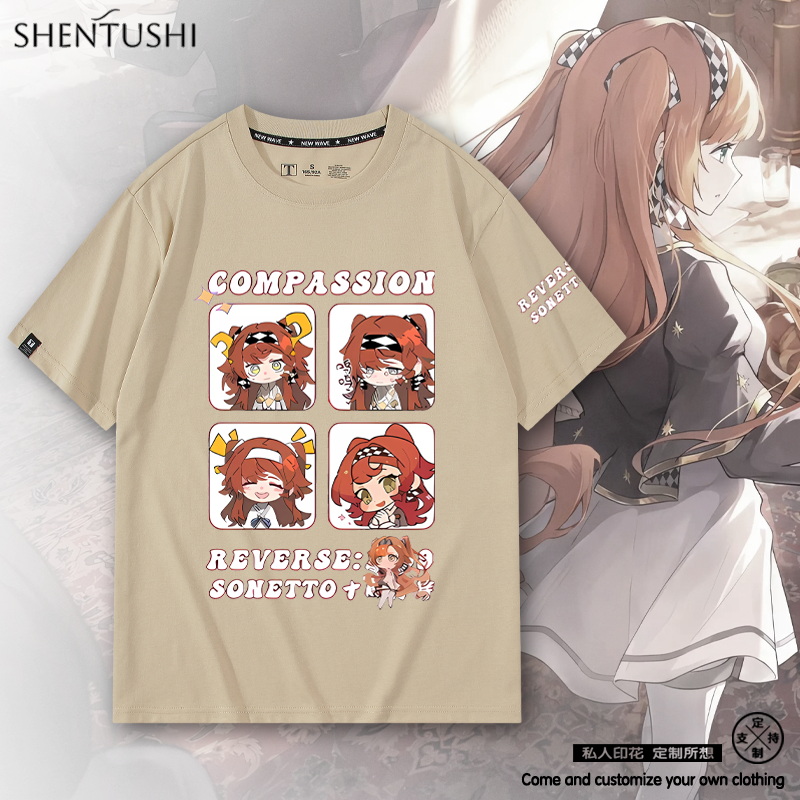 休闲宽松纯棉情侣短袖