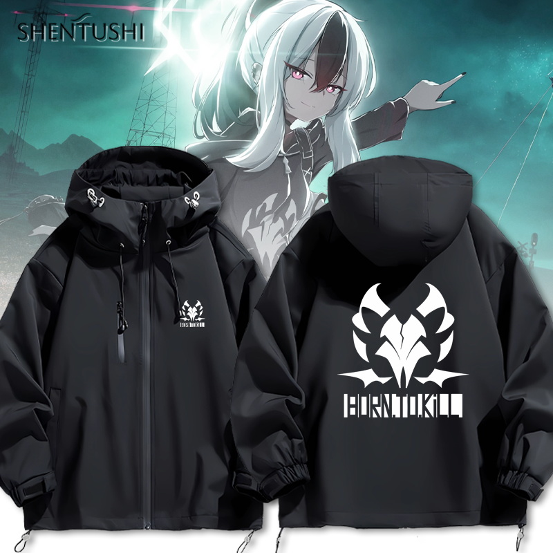 连帽秋冬新款宽松防风冲锋衣