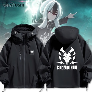 鬼方佳代子蔚蓝档案二次元游戏周边秋季男女学生潮宽松连帽冲锋衣