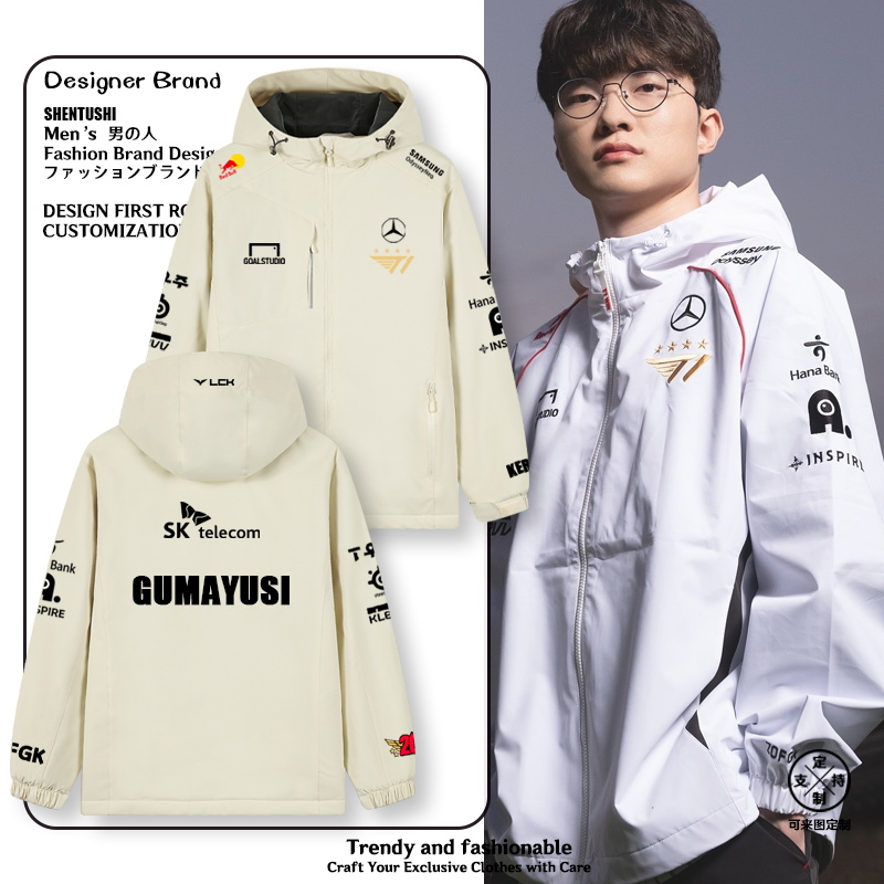 连帽秋冬加绒宽松防风冲锋衣