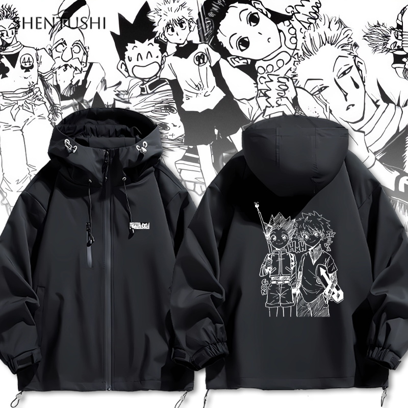 连帽秋冬新款宽松防风冲锋衣