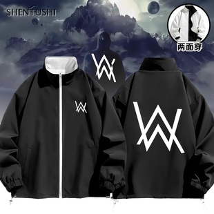 艾伦沃克Alan Walker faded同款冲锋衣两面穿夹克男休闲百搭外套