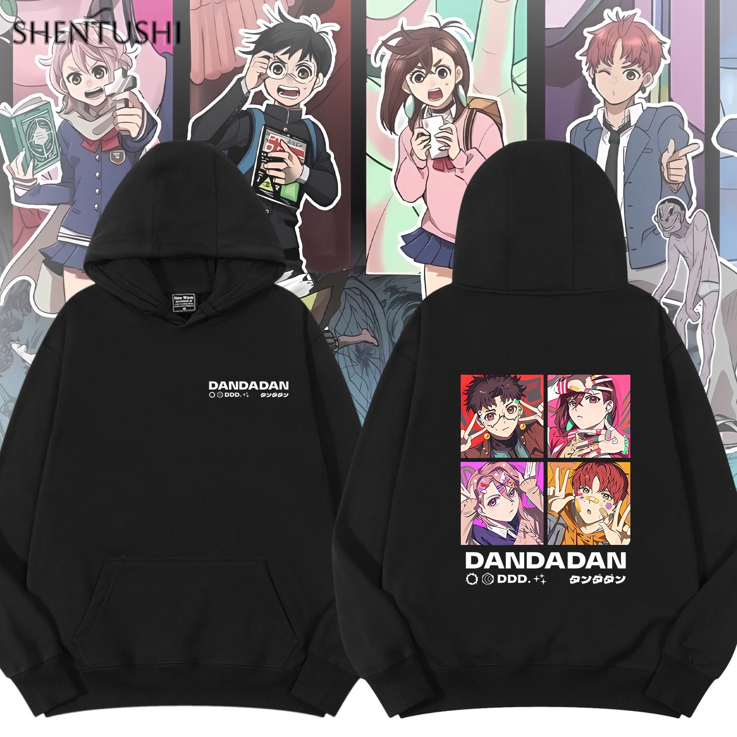 动漫二次元周边超自然武装胆大党绫濑桃白鸟爱罗厄卡伦连帽卫衣