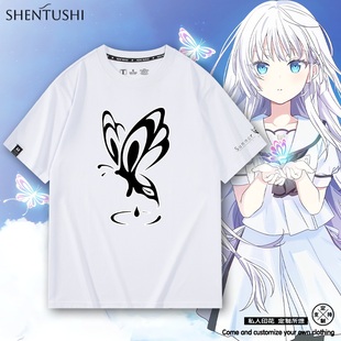 夏日口袋Key社周边25周年短袖t恤男女夏季纯棉二次元休闲吸汗衣服