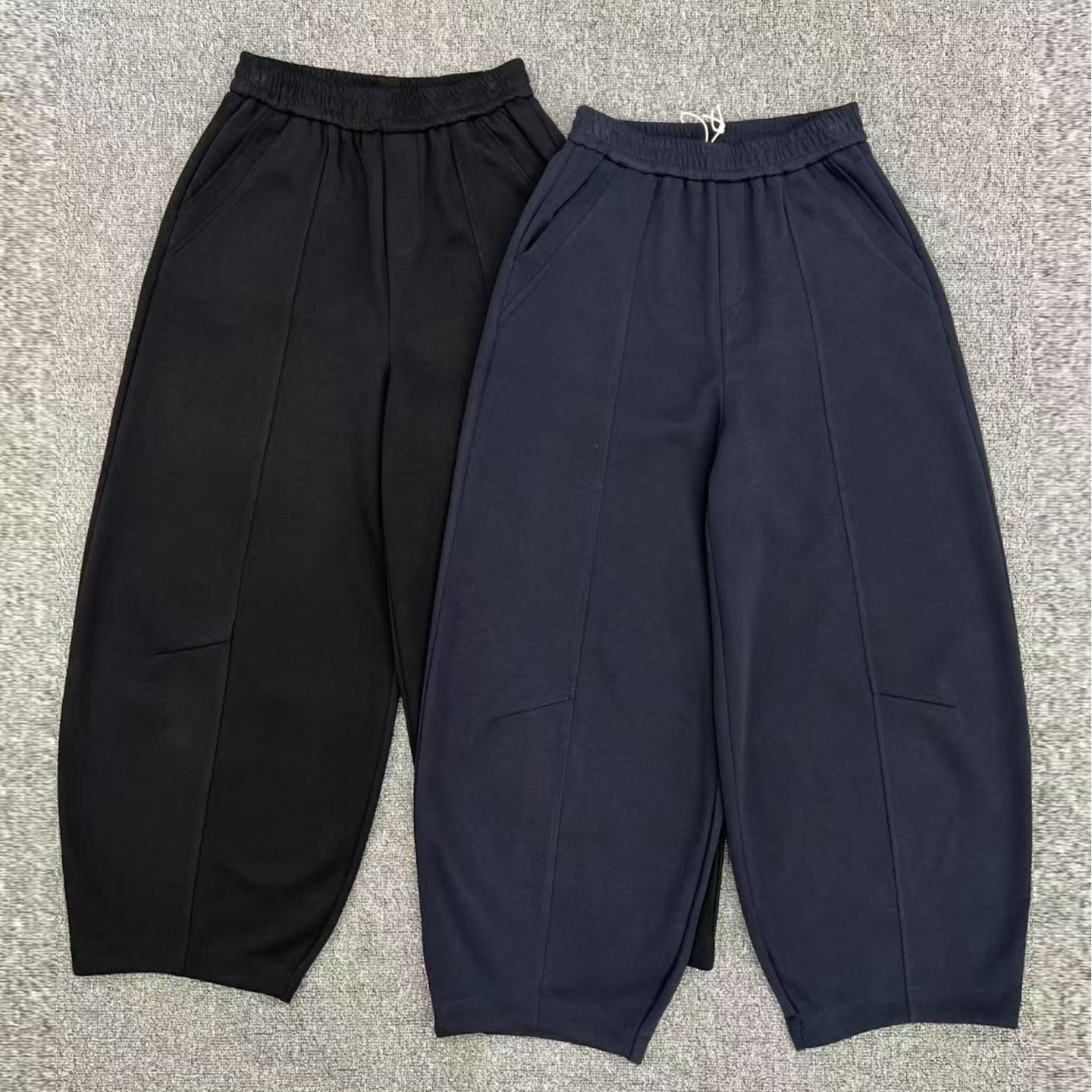 秋款厚料高弹休闲哈伦裤女宽松