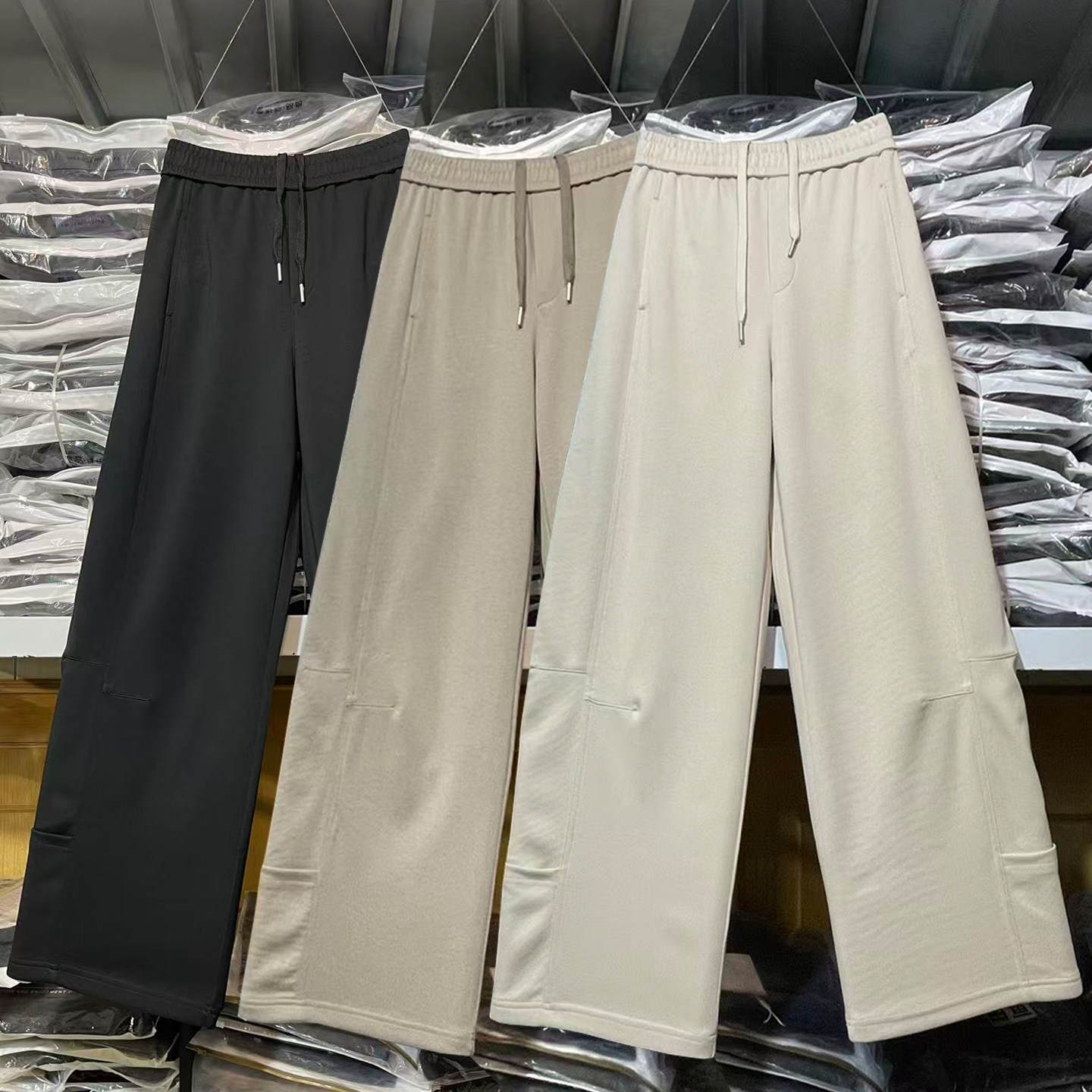 正品快乐自由鱼弹力休闲女裤宽松百搭弯刀裤松紧腰阔腿裤长26007,女装/女士精品,休闲裤,淘宝优惠券,粉丝福利购,淘宝优惠卷