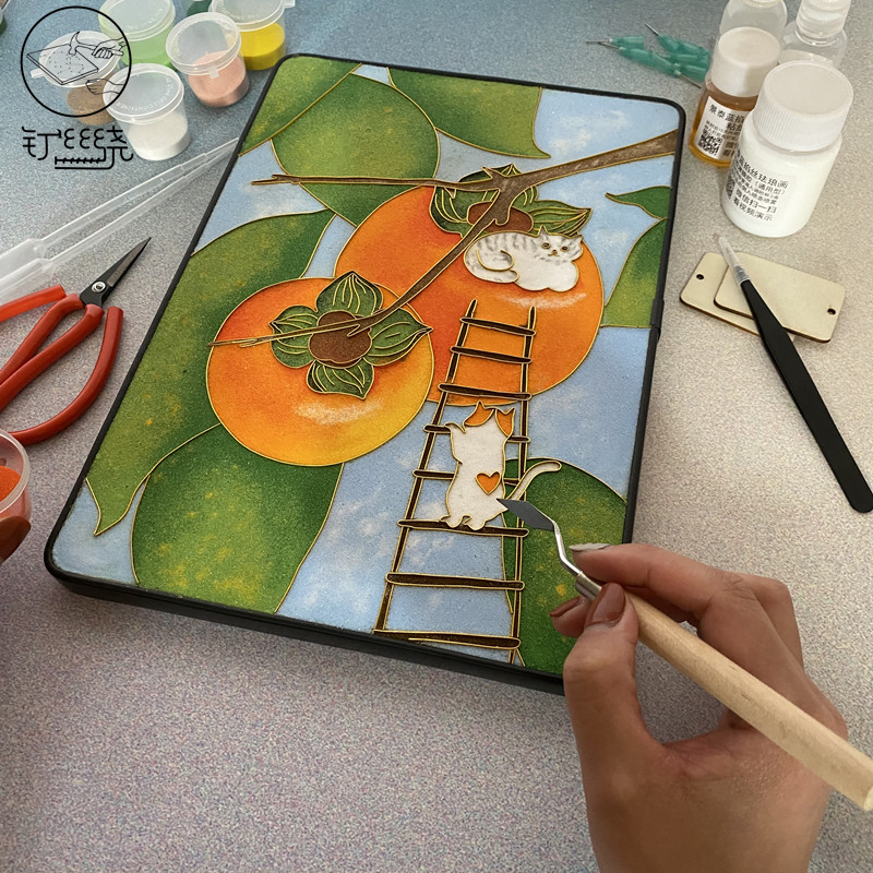 钉丝绕掐丝画diy材料包