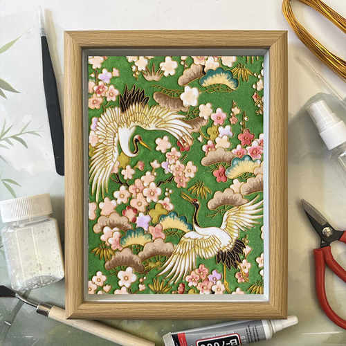 掐丝珐琅画diy手工材料包送相框