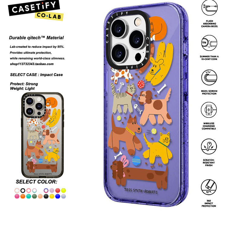 香港代购 CASETiFY Cats and Dogs狗狗公园适用iphone16/15/14/13/12/11Pro/Max手机壳