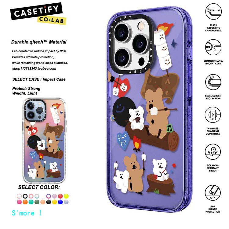 香港代购 CASETiFY S'more !小袋鼠柿子椒熊适用iphone16/15/14/13/12/11Pro/Max