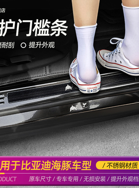 适用于比亚迪海豚门槛条迎宾踏板保护条改装装视汽车用品防刮蹭
