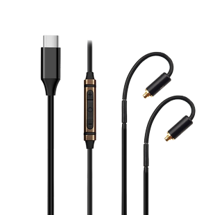 适用华为TYPEC转接线MMCX SE215 535榭兰图SONY N5005 N40耳机线