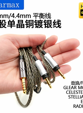 适用劲浪FOCAL GLEAR MGSTELLIA  ELEGIA FT1 飞傲JT7 16股耳机线