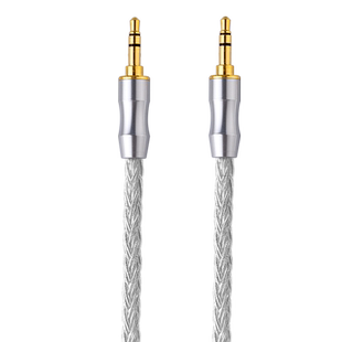 16股单晶铜镀银3.5mm三级对三级四级对四级公对公AUX对录线直播线