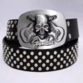 New European and American Style Double Guitar Graffiti Cool Silver Studs