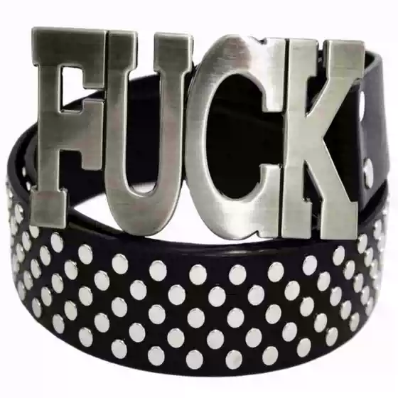 Heavy Metal Men's Belt, Trendy Personality Belt, European and American  Graffiti Studded Street Style Punk Women's Belt