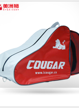 美洲狮轮滑鞋单肩背包轮滑鞋包红色冰袋MD003