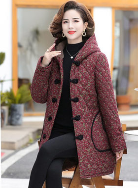 中老年女妈妈款厚睡衣可外穿冬装