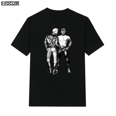 芬兰的汤姆Tom of Finland短袖T恤牛仔浪漫皮衣艺术休闲角色男女