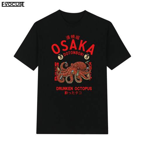 大板Osaka醉章鱼Drunken Octopus卡通动漫日系短袖T恤男女