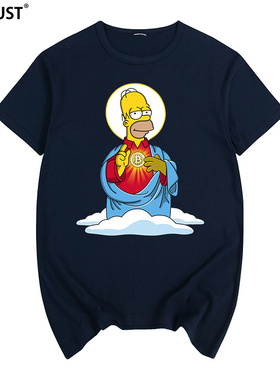 BitCoin新款嘻哈2宽松风港风原宿棉情侣韩版潮学生短袖T恤男女