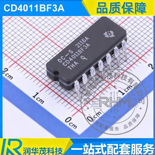 IC CD4011BF3A CDIP-14 丝印 CD4011BF3A 4CH 3-18V 与非门 IC TI