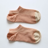 日单 船袜 隐形袜 橘色波浪纹 女士小码