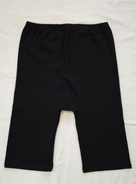 日单 高腰加裆 三分丈 黑色打底裤