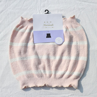 日单 粉白条纹温柔淡彩色女士保暖腹卷 生理期秋冬腰部保暖可用