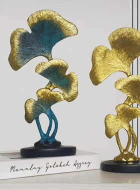 树脂创意银杏叶欧式装饰礼品摆件