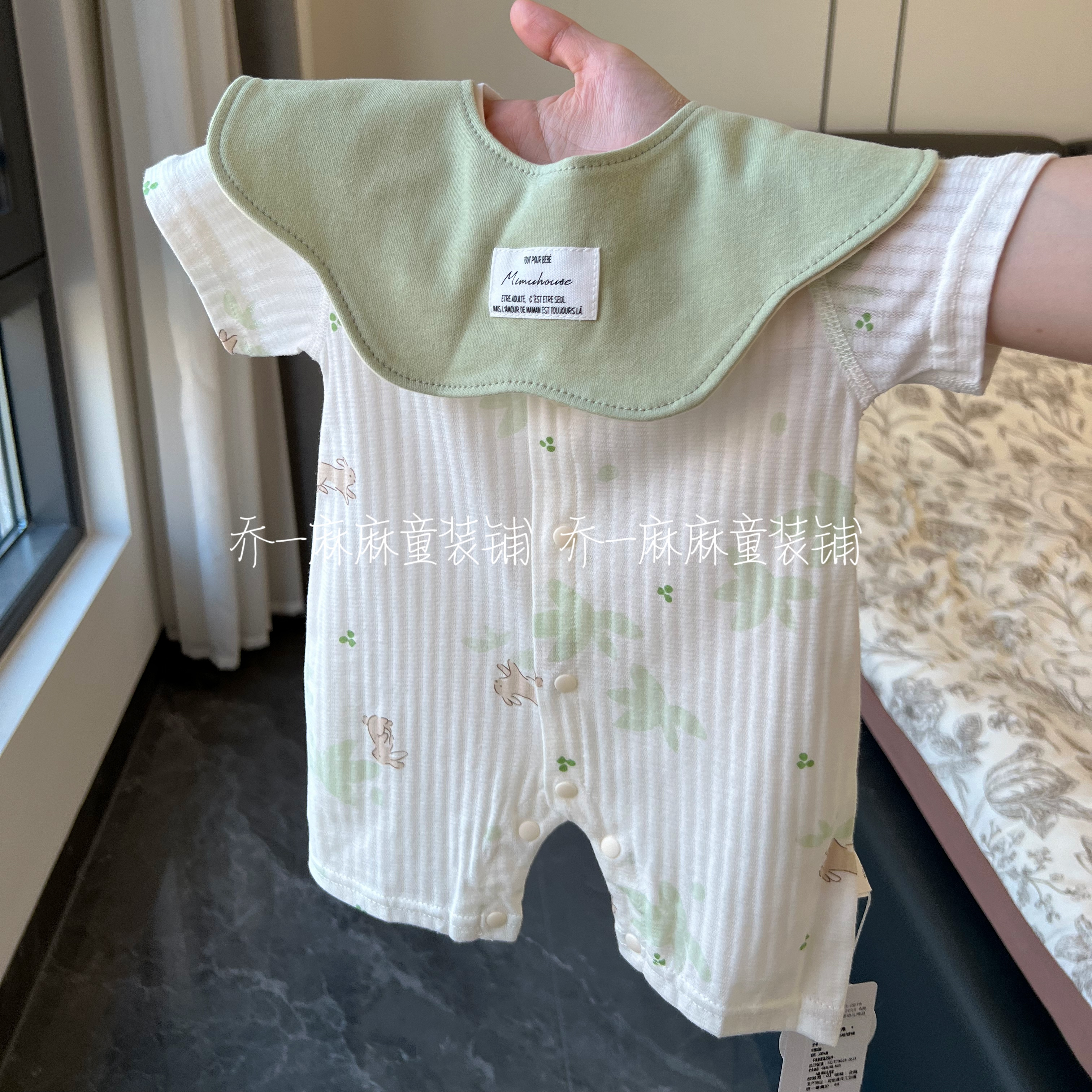 嬰兒衣服短袖連體衣夏季薄款純棉
