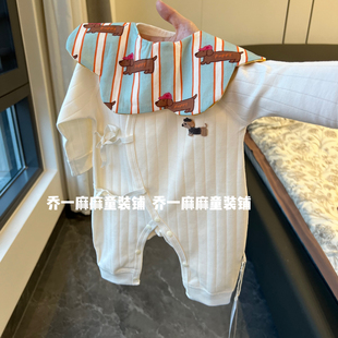 婴儿连体衣纯棉a类新生婴儿衣服0-3月男女宝宝和尚服