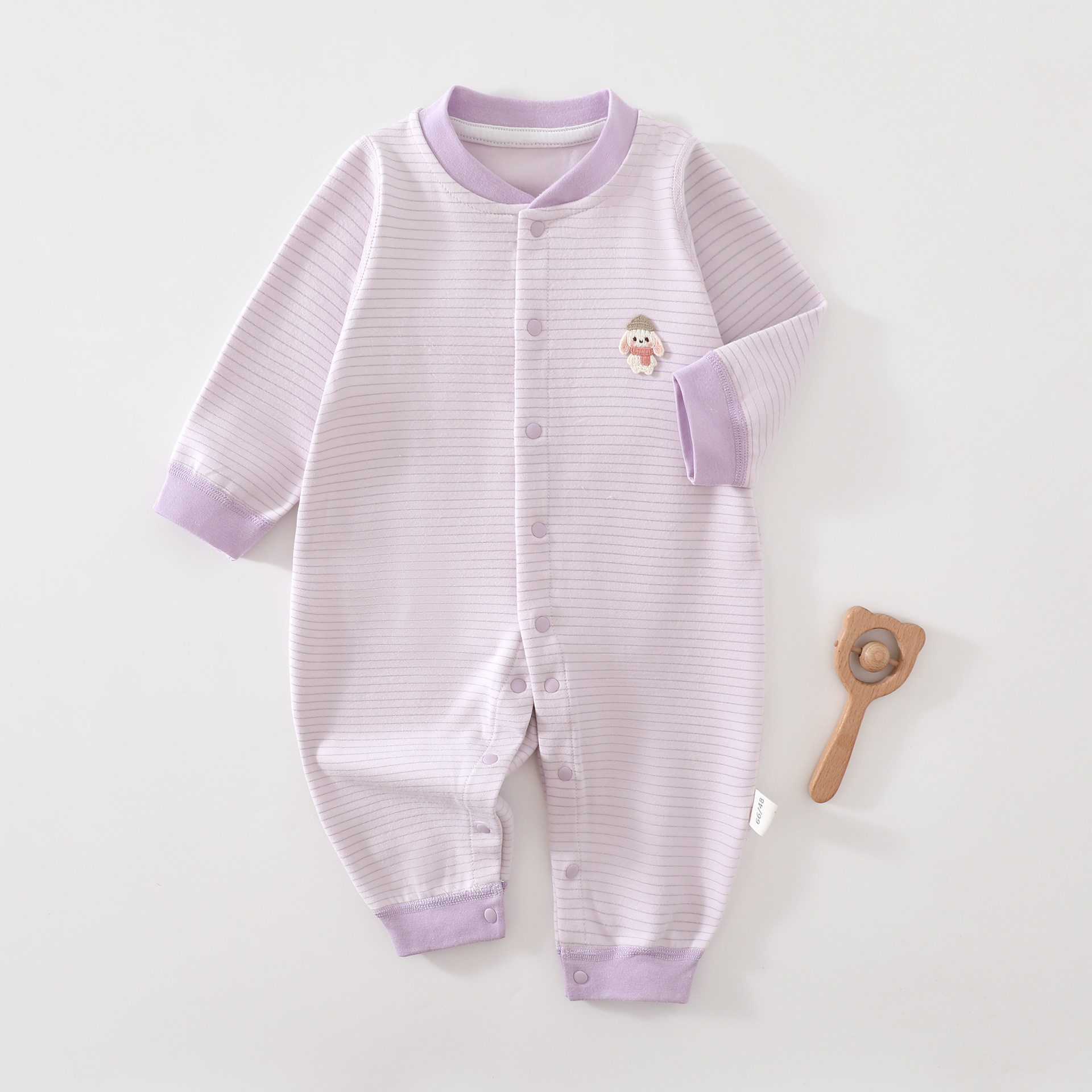 婴儿连体衣服秋冬奶肤绒打底内衣
