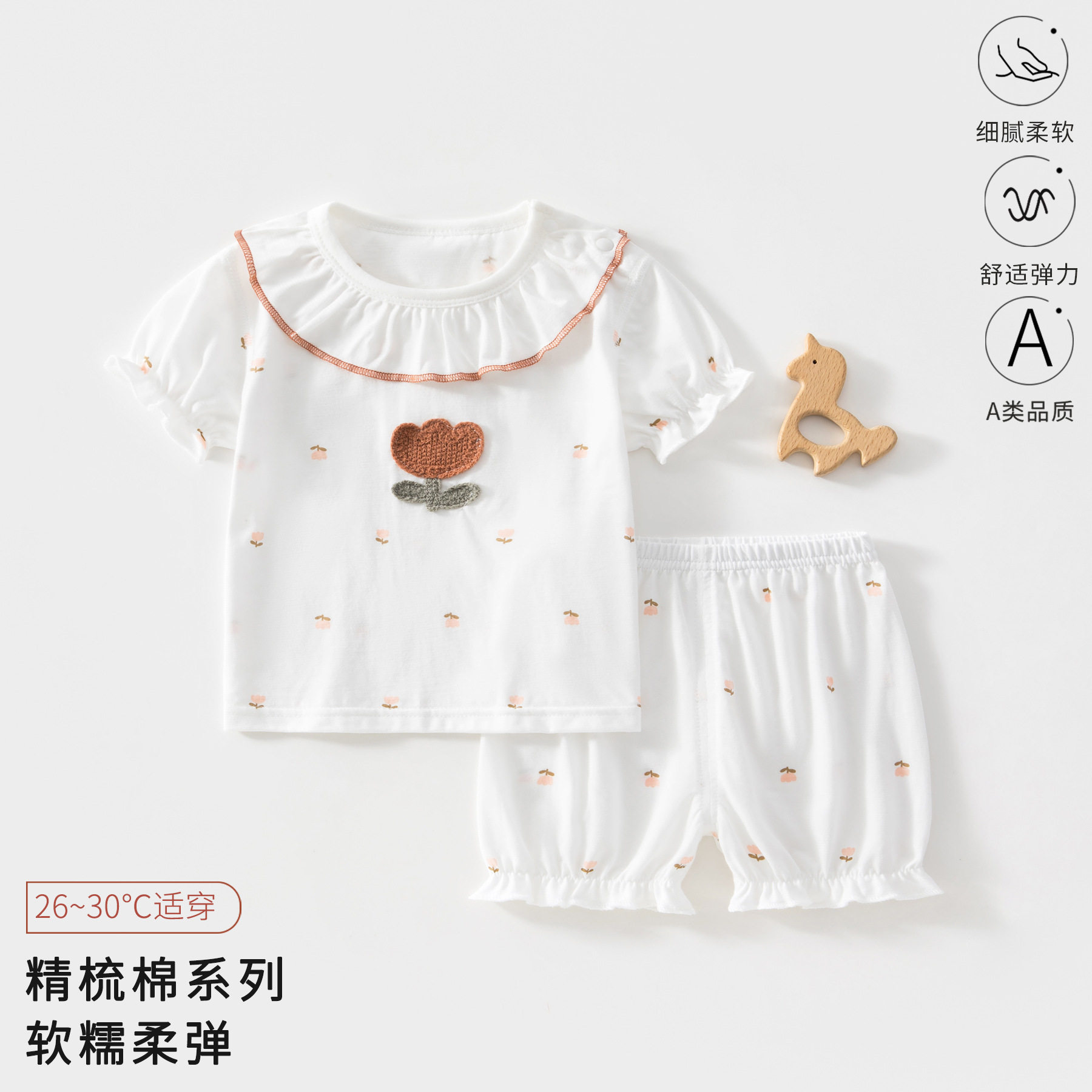 安阳婴童装婴儿衣服短袖家居服夏