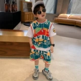 Летняя одежда, летние нарукавники, летний детский спортивный комплект, короткий рукав, подходит для подростков, в западном стиле