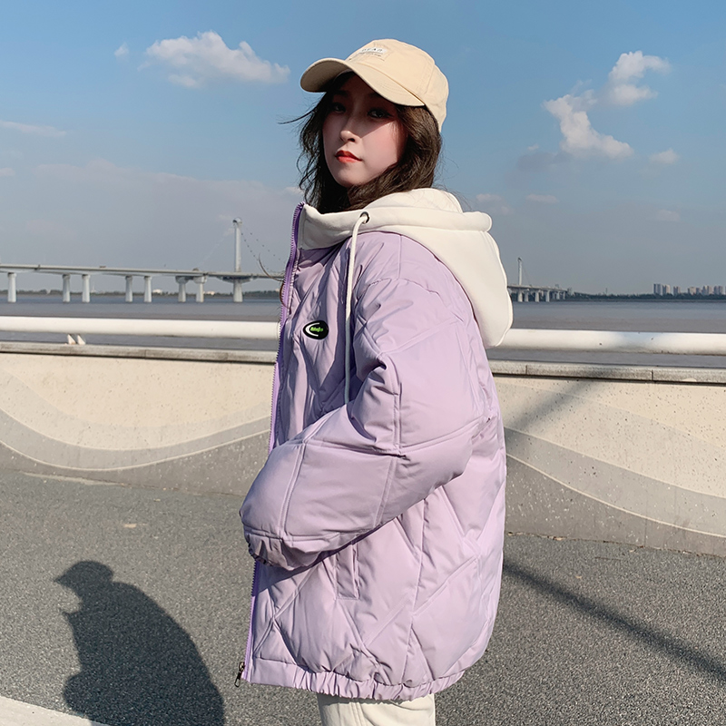 菱格短款羽绒oversize