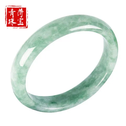 玉石玉手镯A货飘花手镯翡翠色天然真玉贵州翠玉镯飘花贵州翠