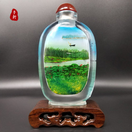 私人订制内画鼻烟壶可来图公司LOGO人物风景均可按要求定制