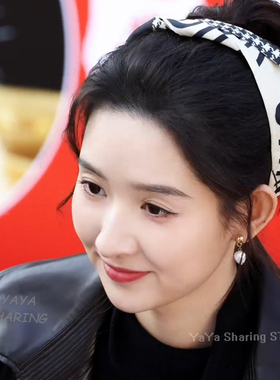 突然的喜欢林欢儿王玉雯同款丝巾发带复古格纹文艺头巾绑带小领巾