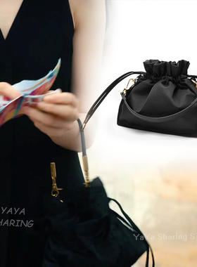 枭起青壤聂九罗迪丽热巴同款包包复古抽绳褶皱云朵包斜挎手提包潮