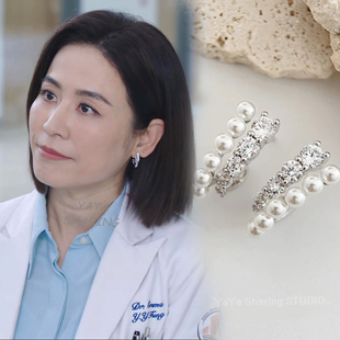 巨塔之后董一妍宣萱同款耳环轻奢小众设计高级感气泡双层耳钉耳饰