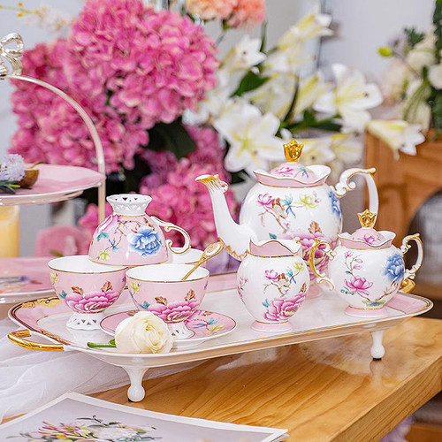 英格丽精致珐琅彩咖啡具套装